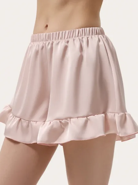 Pudrové mini šortky
