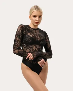 Černé krajkové body